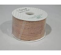 1 roll 63mm x 10 metres Metallic Rose Gold Deco Mesh Waterproof Netting Decomesh Ruffle Wreaths ELEGANZA