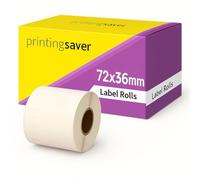 1 Roll 72mm x 36mm White Direct Thermal Labels Compatible with Zebra GK420d GK420t GC420d GX420d GX420t GC420t GX430t GT800 ZD420 LP2844 TLP 2844 Citizen CL-S521 CL-S621 CL-S631 (1000 Labels per Roll)