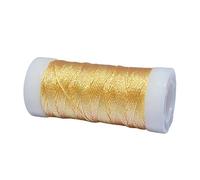 1 Roll 90 Meters Iridescent Metallic Crochet Thread 0.2MM Sparkly Metallic Gold Yarn Glitter Crochet Yarn for Knitting/Embroideries/Sewing