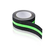 1 Roll Anti Slip Tape for Steps, 5m*5cm Glow In The Dark Anti-Slip Tape, High Traction Grip Abrasive Residue Free Adhesive Strip for Stairs Tread Steps Ramps Indoor Outdoor (Fluorescent)