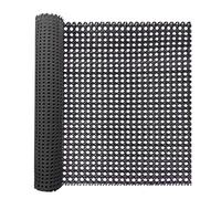 1 Roll Black Plastic Rattan Roll Material,20inch X 6.6ft Rattan Cane Webbing Roll for Caning Projects, Woven Open Mesh Cane for Furniture, Chair, Cabinet, Ceiling