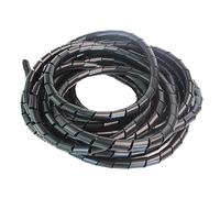 1 Roll Black/White Silicone Spiral Cable Sleeve, Wrap, Winding Tube 3mm-30mm, Tidy for Wire Protection & Organization(Black,3mm)
