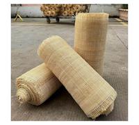 1 Roll Cane Webbing Square Weave Rattan Sheet, 35-100cm Natural Rattan Fabric Wicker Material,Pre-Woven Cane Webbing Roll for Caning Projects Open Mesh Panels Furniture Repair(14inx6.5ft)