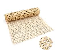 1 Roll Caning Material, 11.8inch x 3.3ft Natural Rattan Cane Webbing Roll for Caning Projects Mesh Rattan Fabric for Furniture Chair Cabinet Ceiling