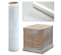 1 Roll Clear Pallet Wrap Stretch Film Shrink Wrap, Strong & Secure Packaging Plastic Cling Film, Moisture & Water Proof, Ideal for Parcel Packing, Moving House & Furniture, 20 Microns 400mm x 250m