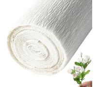 1 Roll Crepe Paper, 98x20" Thickened White Crepe Paper Roll Tear-Resistant & Easy to Shape Sheets for Flowers, Party Decorations, Crafts and More