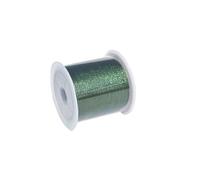 1 Roll Green Twine String 0.4mmx50m Metallic String Metallic Tinsel Cord Embroidery Thread for Crafts Beading Gift Wrapping
