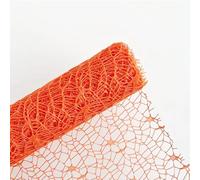 1 Roll Jacquard Net Mesh Flower Wrapping Paper, Flower Bouquet Wrapping Paper For Packaging Fresh Flower(13-orange)