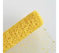 1 Roll Jacquard Net Mesh Flower Wrapping Paper, Flower Bouquet Wrapping Paper For Packaging Fresh Flower(14-yellow)