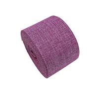 1 Roll Jute Ribbon, 5 cm x 10 m Jute Ribbon Bow, Vintage Natural Hessian Jute Ribbon Roll for DIY Crafts, Wedding, Gift Packaging, Christmas Decoration, Dark Purple