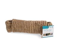 1 Roll Jute Rope 10mm x 10 Meters, 32 Feet, Heavy Duty, Natural Brown, Thick Jute String, Twine Hemp Rope, For Gardening, Decking, Arts and Crafts, Bundling Decoration, DIY, Cat Scratching Post