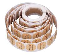 1 Roll Kraft Paper Stickers Handmade with Love Design Cute Heart Stationery Label Stickers for Food Labeling