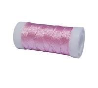 1 Roll Metallic Crochet Thread Pink,Iridescent Metallic Yarn,Shinny Knitting Thread String for Embroideries