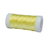 1 Roll Metallic Crochet Thread Yellow,Iridescent Metallic Yarn,Shinny Knitting Thread String for Embroideries