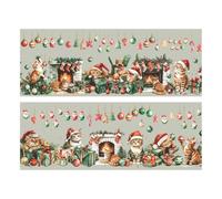 1 Roll Mr. Paper Christmas Landscape Masking Tape PET Elderly Anime Tape Handbook Stationery Decoration