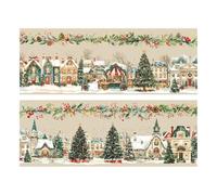 1 Roll Mr. Paper Christmas Landscape Masking Tape PET Elderly Handbook Stationery Anime Tape Decoration