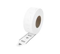 1 roll of 2-Digit Take-A-Number Tickets - 2000 / roll (White)