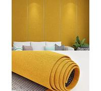 1 Roll Peel and Stick Wallpaper - Linen Wall Panels - Thermal Insulation - Soundproof Paneling - Interior Walls - Soft - Bedroom Wallpaper Decor (Color : Yellow, Size : 65x280cm)