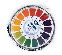 1 roll pH strips, pH test strips, litmus paper test strips pH, Universal Indicator Test Paper, 0-14 Test Indicator, 5 m/roll, for Soil, Water, Saliva, Cosmetic, Diet