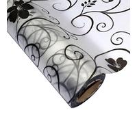 1 Roll Privacy Floral Pattern Window Film Home Bedroom Bathroom Glass Window Film Stickers No Glue Self Adhesive Sticker