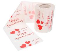 1 Roll Valentines Day Toilet Paper Romantic Love Heart Printed Toilet Paper Happy Anniversary for Wedding Valentines Day