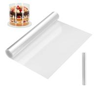 1 RollAcetate Cake Collars, 30cm x 10m Transparent Acetate Sheets, Clear Acetate Roll Cake Strips Edge Films for Baking DIY Crafting Chocolate Mousse Cakes Decorating