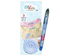 1 Rollo de Cinta de Tela de 3 Metros x 1 cm con Marcador Pilot Laundry Tec para Ropa, Material Blanco, Duradero y Fácil de Usar (Blue)