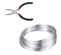 1 Rolls Silver Aluminum Craft Wires, Bendy Crafting Wire for Jewellry Making, Florist Craft，DIY Sculptures, Embellishments, Modelling Making and Crafts Wires ，38.8 Ft (10m) 2mm (Silver, 2mm*10m)
