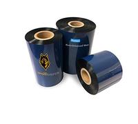 1 Rolls Wolfbarco 2.52" x 1476' (64mm x 450m) Black Premium Resin-Enhanced Wax Thermal Transfer Ribbon Compatible with Zebra,TEC, INTERMEC,Citizen,TSC,GODEX,ARGOX Printers