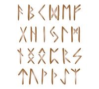 1" Runes Stencil, 11.43 x 11.43 cm (S) - Ancient Celtic Norse Nordic Writing Alphabet Stencils