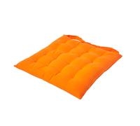 (1 Seat Pad, Orange) Plain Seat Pad with Button Straps 100% Cotton