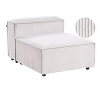 Beliani 1-Seat Section Ardal Corduroy Off-White