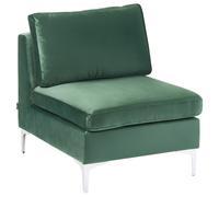 Beliani Velvet 1-seat Section Green Evja, Green