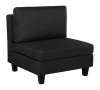 Beliani 1-Seat Section Fevik Black Fabric