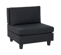 Beliani 1-Seat Section Unstad Black Fabric