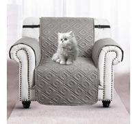 (1 Seater:(168 cm Width x 179 cm Length), Light Grey & Dark Grey) Sofa Slipcover Couch Protector Water Proof Sofa Cover Reversible Pet Furniture Protector