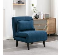 (1 Seater, Blue) HARPER 1 SEATER FOLDING CLIC CLAC FABRIC LIVING ROOM LOUNGE SOFA BED