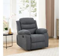 (1 seater, Grey) BOSTON 1 SEATER MANUAL FABRIC RECLINER CHAIR