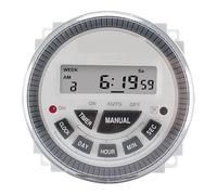 1 Second Interval Relay AC 220V/DC 12V 10A 7 Days Weekly Programmable Digital Timer Switch 28 Groups ON/OFF Power LCD