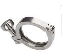 1 set 1.5" 2" 2.5" 3" Tri Clamp 50.5/64/77.5/91mm Ferrule OD SS304 Stainless Steel Tri Clover Sanitary Fitting for home Brewing(2 piece,1.5Inch x K50.5)