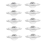 1 Set 10 Pcs Roller Bullseye Wheel Roller Bearing Wheel Bearings Wheels for Office Chair Nylon Transfer Bearing Steel Casters Roller Conveyor Replacement Caster Wheels Metal Silver