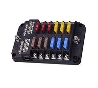 1 Set 12 Car Fuse Auto Fuses Automotive Fuse Holder 12 Circuits Fuse Box Car Fuse Block 12-way Fuse Block 12 Circuits Fuse Holder 12 Circuits Fuse Block Box Wiring LED Fuse Box Protected circuits