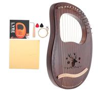 1 Set 16 Tone Lyre Wooden Harp Instruments Wooden 16 Tone Harp Beginner Guitars Antique Style Lyre Harp Musical Instrument Wooden Lyre Harp Vintage String Instrument