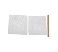 1 Set 2 Sheets Leathercraft Plastic Letter and Number Stamps Punch Set Tool Leather Craft Alphabet Letters Numbers Stamping Punch Tool Set Leather Craft Stamping Punching Tool, Clear