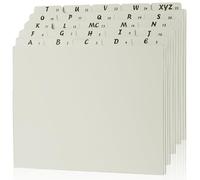 1 Set 25 Alphabet File Dividers A-Z Top Tab File Guides Letter Size 1/5 Cut Tab Manila Alphabetical File Organizer File Cabinet Dividers for Work Office Home School and Desk Organizer(Light Green)