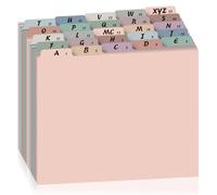 1 Set 25 Pcs Alphabetical File Organizer 1/5 Cut A-Z Top Tab Alphabetical Divider 12 Retro Colors Heavyweight Manila File Guide Set Letter-Size for Office Home School Filing Desk Cabinet Organizer