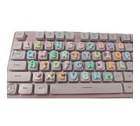 1 Set 26 Letter and 10 Number Keyboard Risers Stickers Feature Adhesive for Comfortable Typing and Wrist Ergonomic Keypad Height Increaser