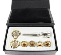1 Set 2C 3C 2B 3B Mouthpiece For Bb Trumpet Brass Gold Plated A Multi-Purpose T Adapter Professional (Color : Gold, Size : 2C 3C 2B 3B)