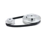 1 Set 2GT 40T 80T Timing Belt Pulley Kits Ratio 1:2 Bore 5~12mm Wheel GT2 Width 6/10mm 2M 40Teeth 80Teeth For CNC(8mm 2GT-260-10mm,40T Bore 12mm)