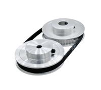 1 Set 2GT 80T 80Teet Timing Belt Pulley Kits Speed Ratio 1:1 Bore 5~12mm Wheel GT2 Width 6/10mm 2M 80Teeth For CNC(6mm 2GT-400-6mm,80T Bore 6mm)